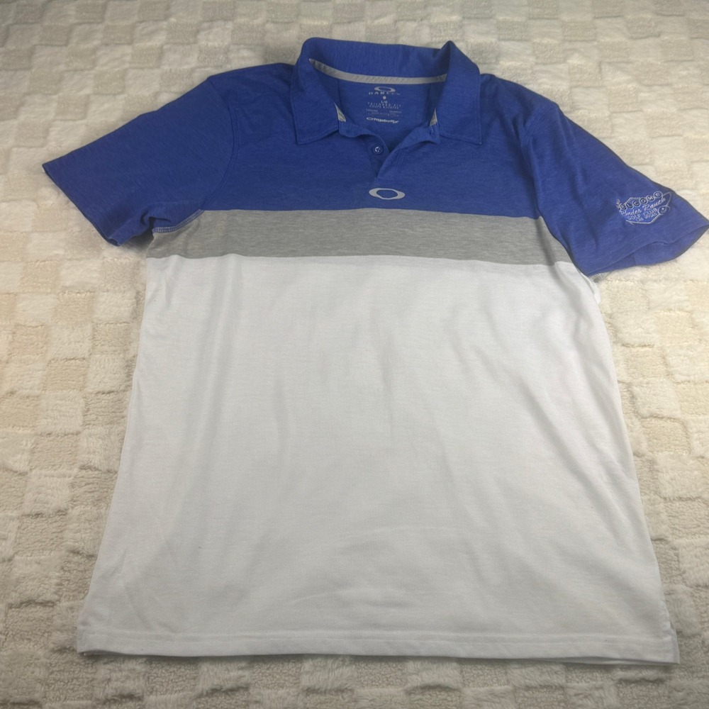 Oakley Hydrolix Mens Golf Polo Large Tailored Fit Rhodes‎ Ranch Las Vegas Blue